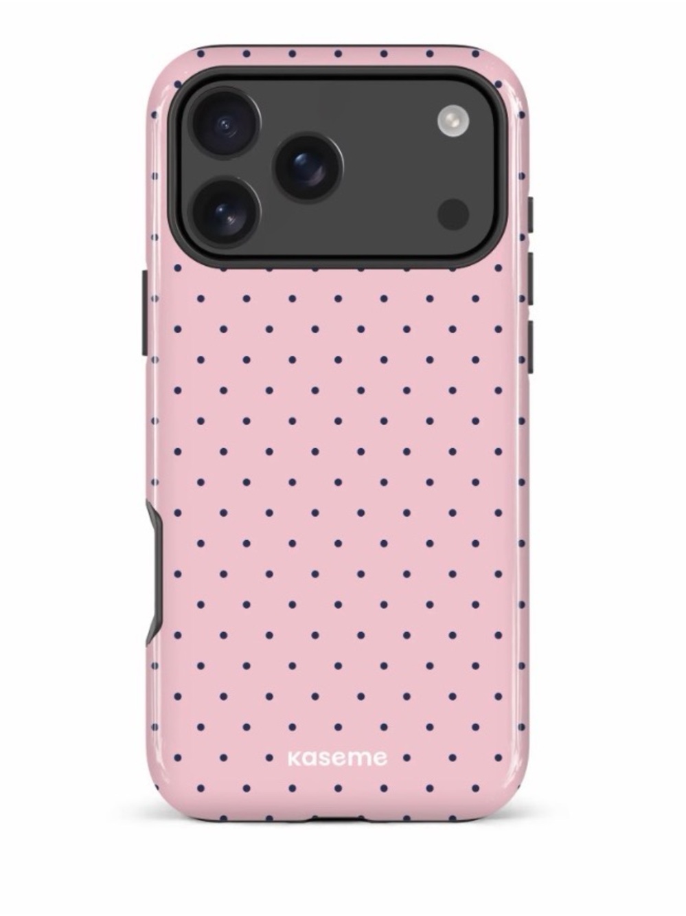 Pink Polka Dot Protective Phone Case and ChargePod Case